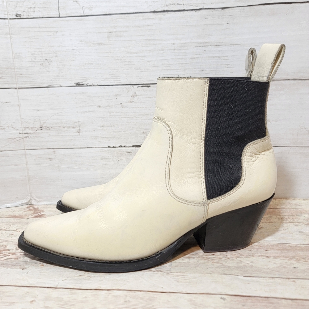 Everlane Cream and Black Ankle Boots - Picture 2 of 15